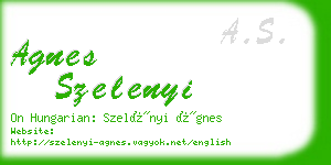 agnes szelenyi business card